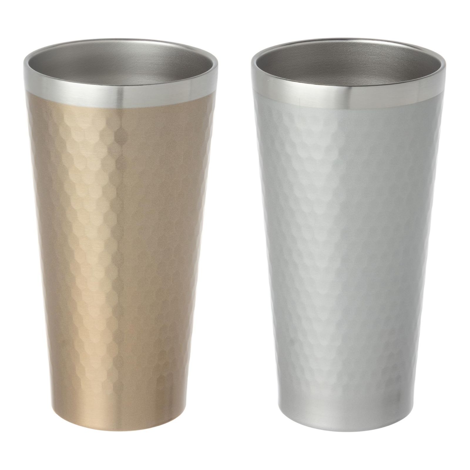 【売切注意！お早めに】 64154 400ml ゴールド＆シルバー ペアサーモタンブラー リュクス luxe maebata