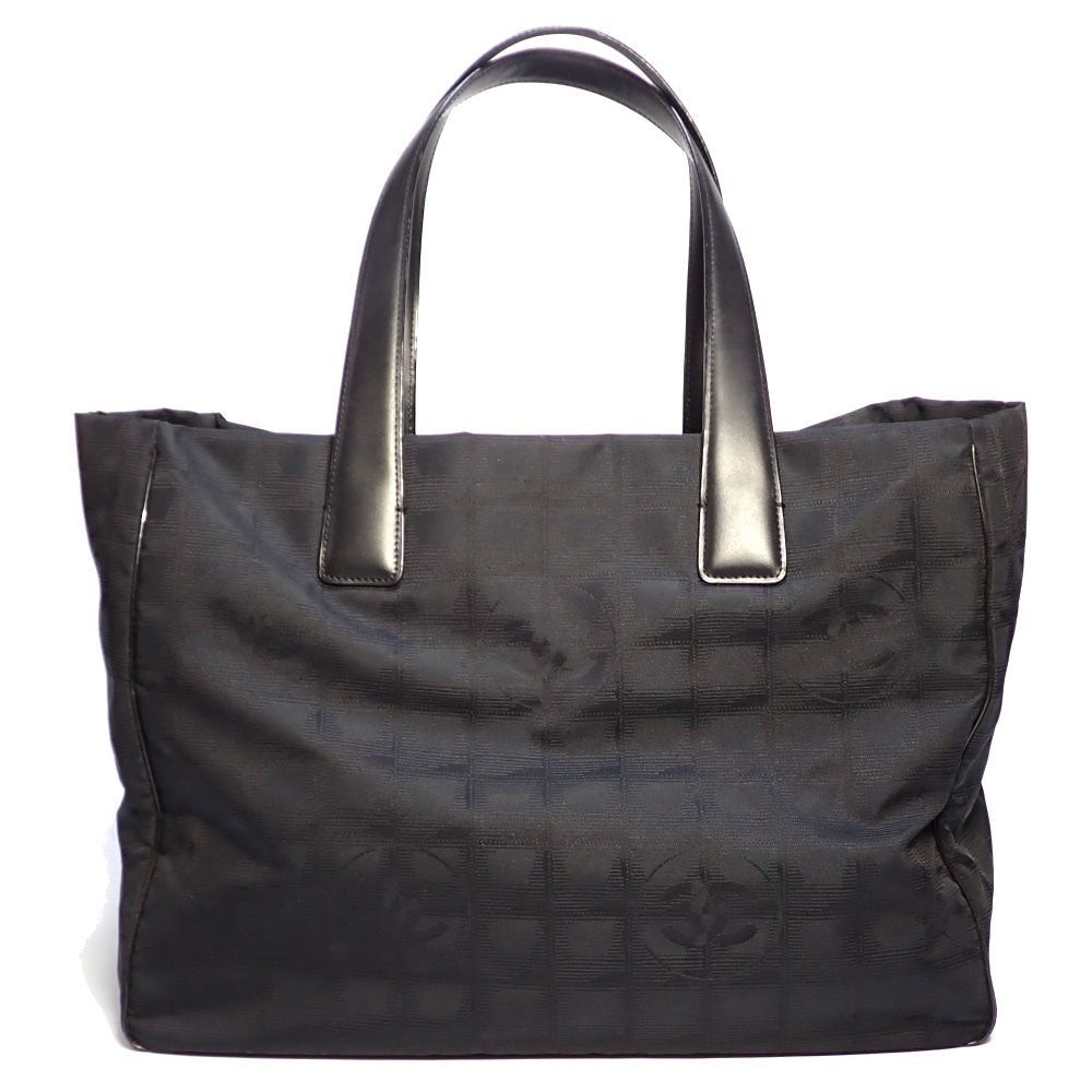 【CHANEL】 シャネル　ニュートラベルライン　トートMM　トートバッグ　A15991　ナイロン×レザー　10番台　ブラック　バッグ　中古　質屋