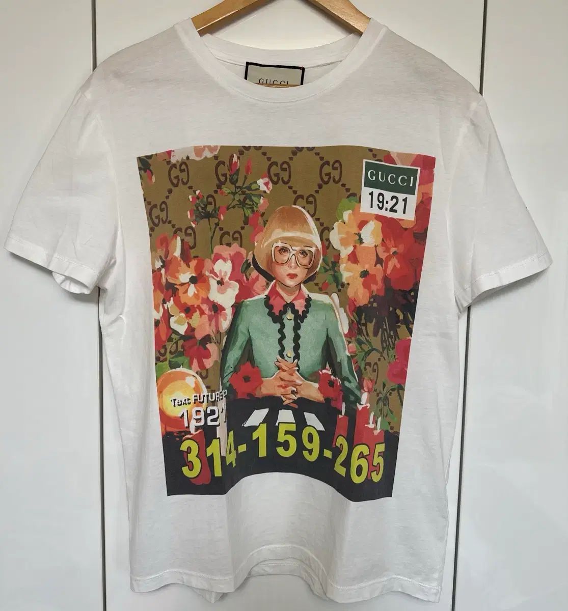 グッチ フラワー プリンティング 半袖 Tシャツ 白 正規品