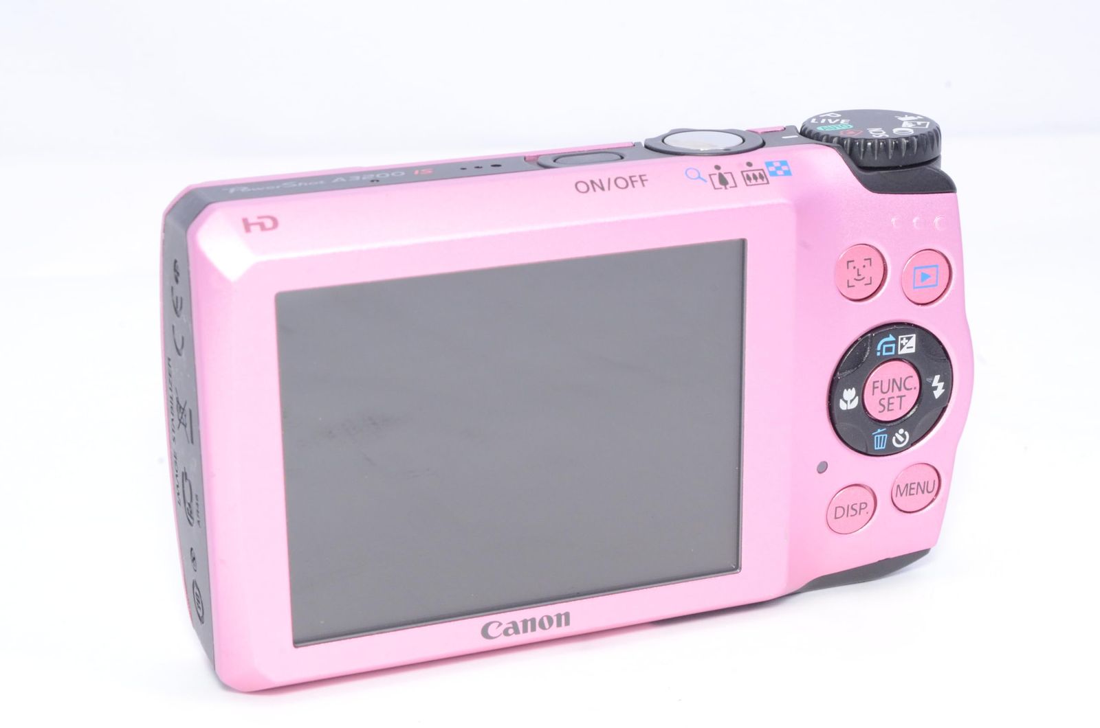 Canon PowerShot A3200 IS デジタルカメラ ピンク Canon PowerShot A3200 IS dijital fotoğraf makinesi, 14,1