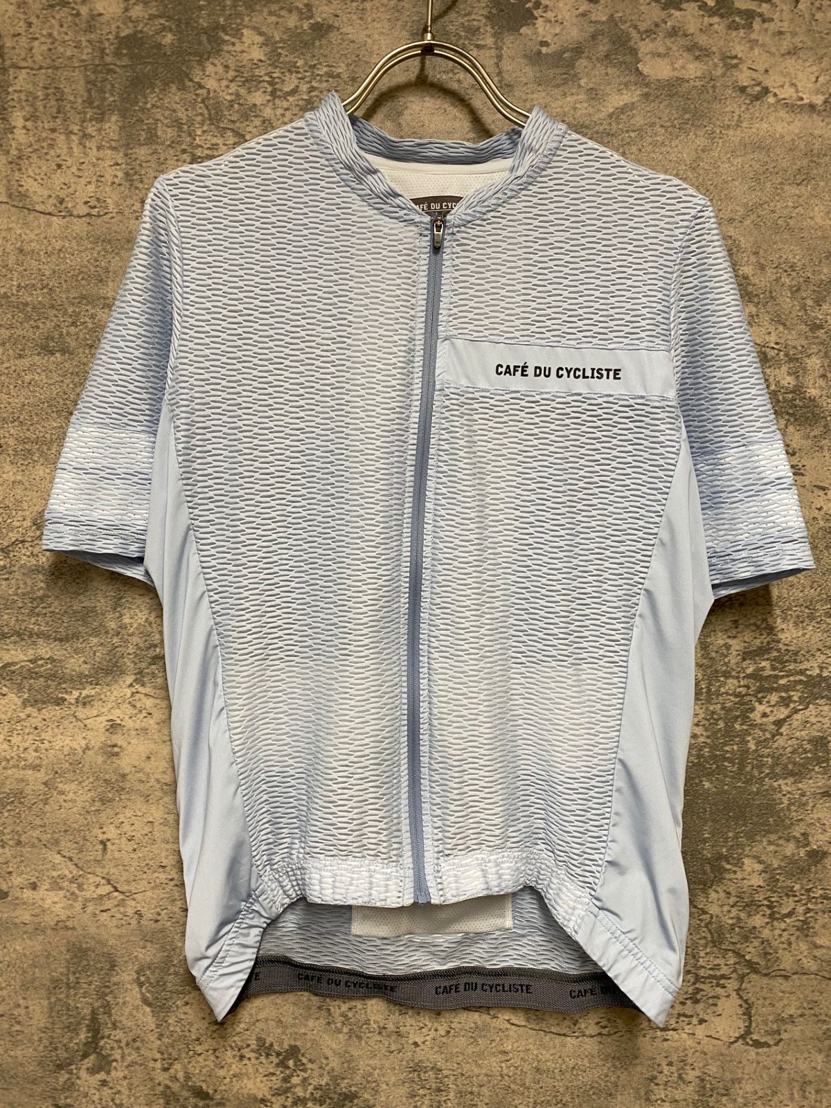 KD863 カフェドシクリステ Cafe du Cycliste 半袖 サイクルジャージ 水色 M