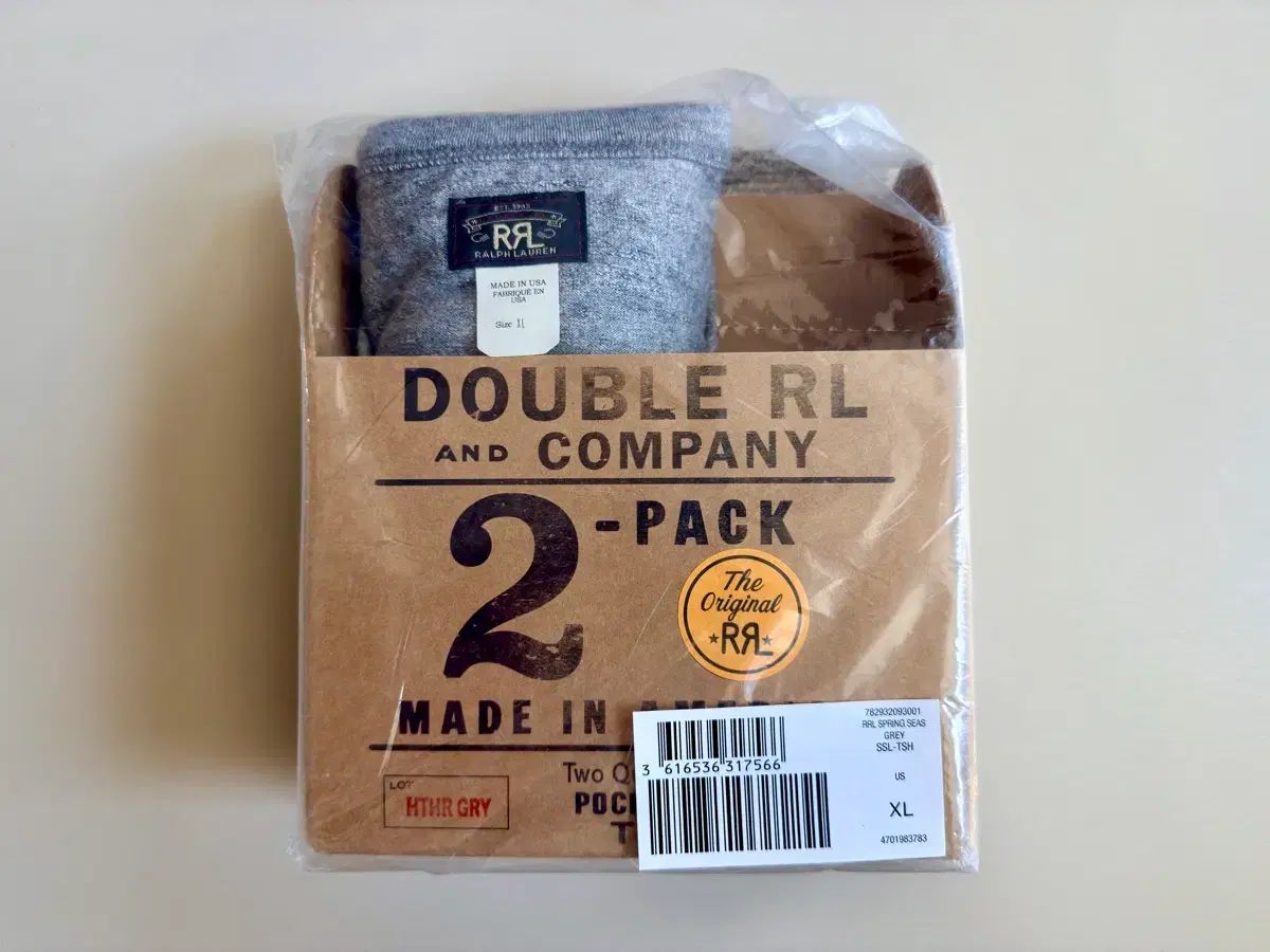 RRL(ダブルアールエル) トゥーパック(2pack) ヘザーグレー XL 1枚