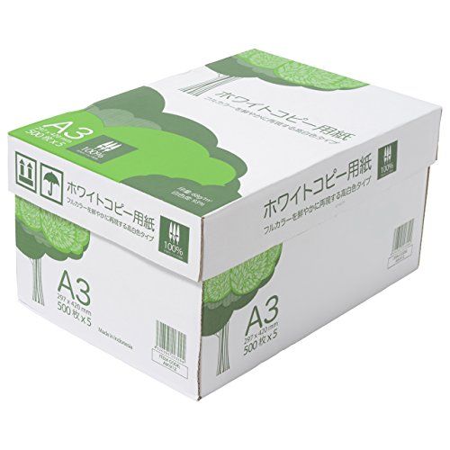 エイピーピー・ジャパン(APPJ) APP 高白色 ホワイトコピー用紙 A3 白色度93% 紙厚0.09mm 2500枚(500枚×5冊)ｍａ