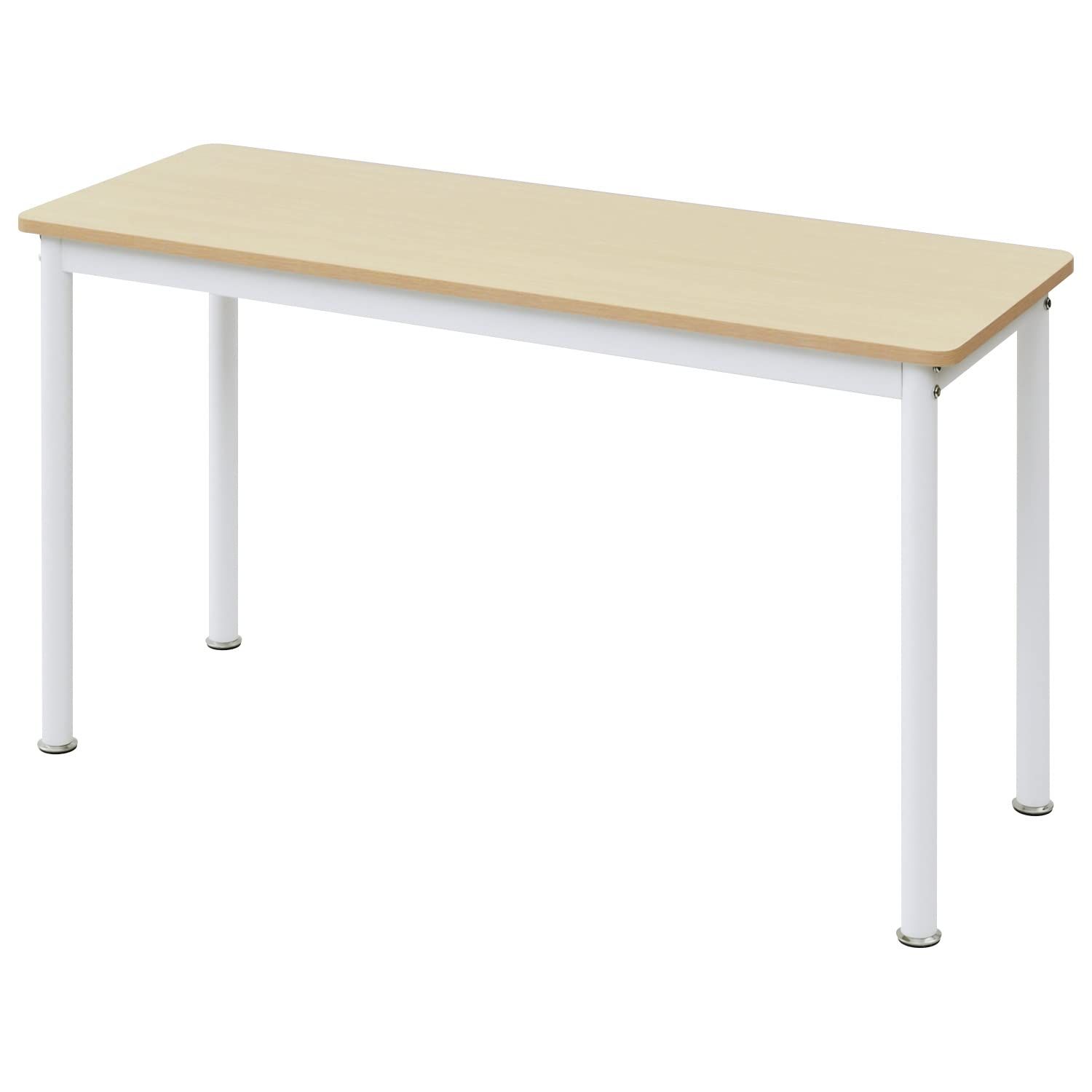 [山善] デスク 幅120×奥行45×高さ70cm 傷や汚れに強いメラミン樹脂天板 組立品 ナチュラル/Sホワイト MFD-1245(GNA/SWH)ｍａ