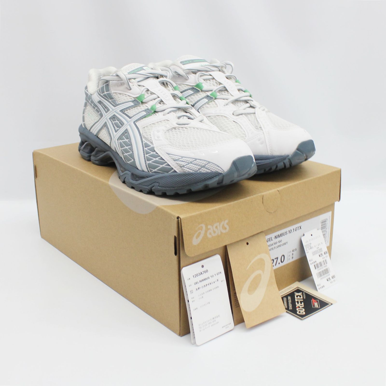 【新品　未使用品】asics　スポーツスタイルシューズ　メンズスニーカー　GEL-NIMBUS 10.1 GTX　1203A760　27cm 1203A760