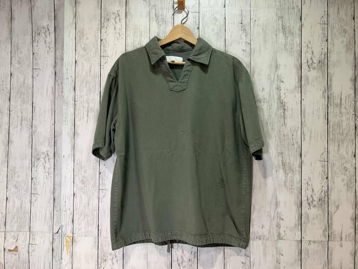 KITH 半袖シャツ スキッパー ドローコード カーキ S