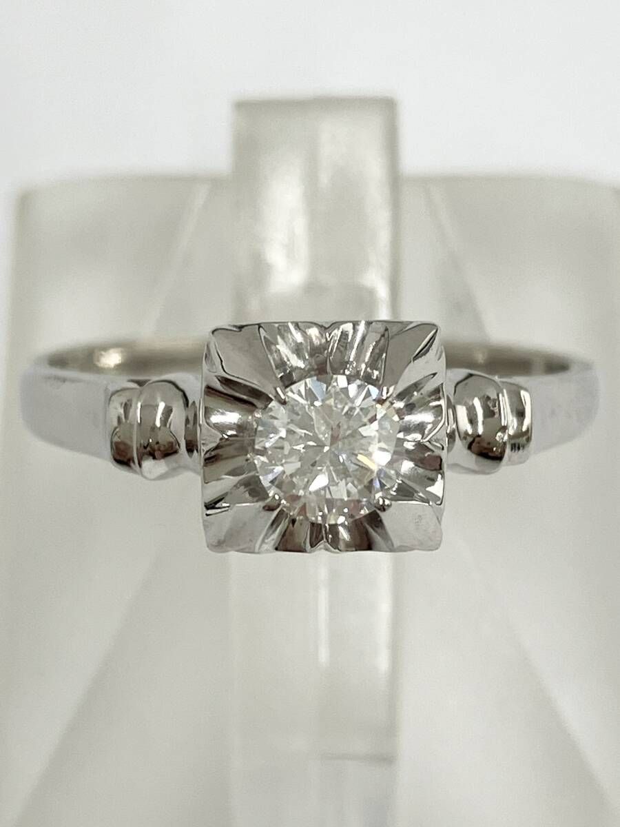 鑑定書付き ダイヤモンド0.235ct Pt900 11.5号 3.2g リング プラチナ900