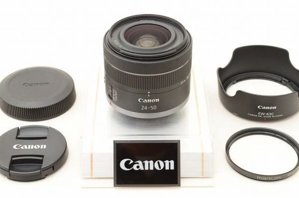 ☆極上美品☆ Canon キャノン RF 24-50mm F4.5-6.3 IS STM 別売り純正レンズフード付き！ ♯26050505