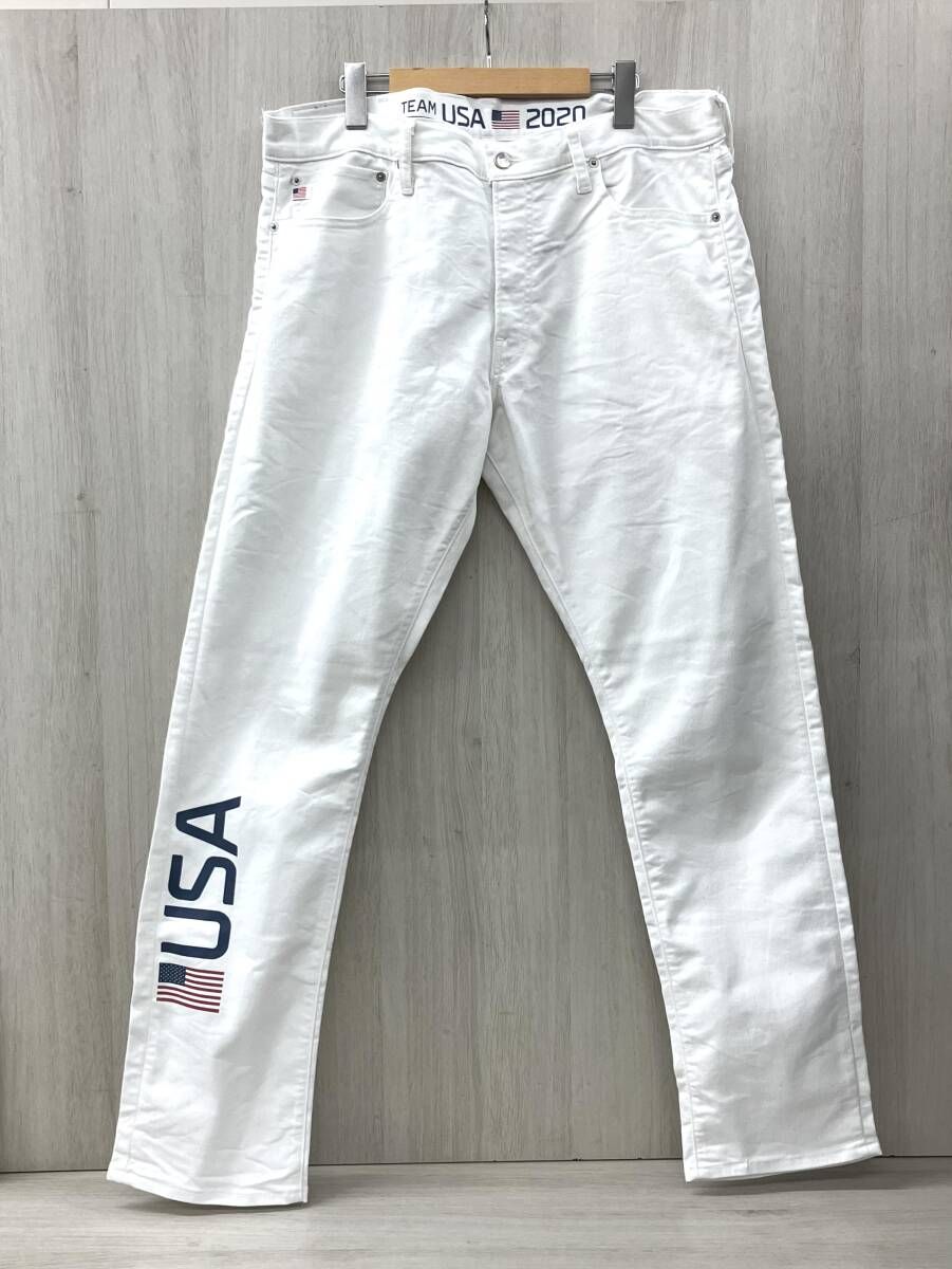 POLO RALPH LAUREN/ポロラルフローレン/TEAM USA 20 20/ジーンズ/2020東京オリンピックUSA閉会式ユニフォーム/ホワイト/サイズ38×32