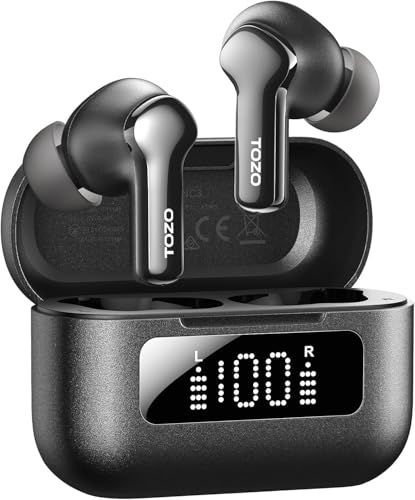 TOZO NC3 Hybrid Active Noise イヤホン bluetooth ワイヤレスイヤホン アクティブノイズキャンセリング 45dB低減 小型 軽量 快適 中低音域 暖色系音質 カスタムEQ アプリ対応 外音取り込み IPX8 a473c722