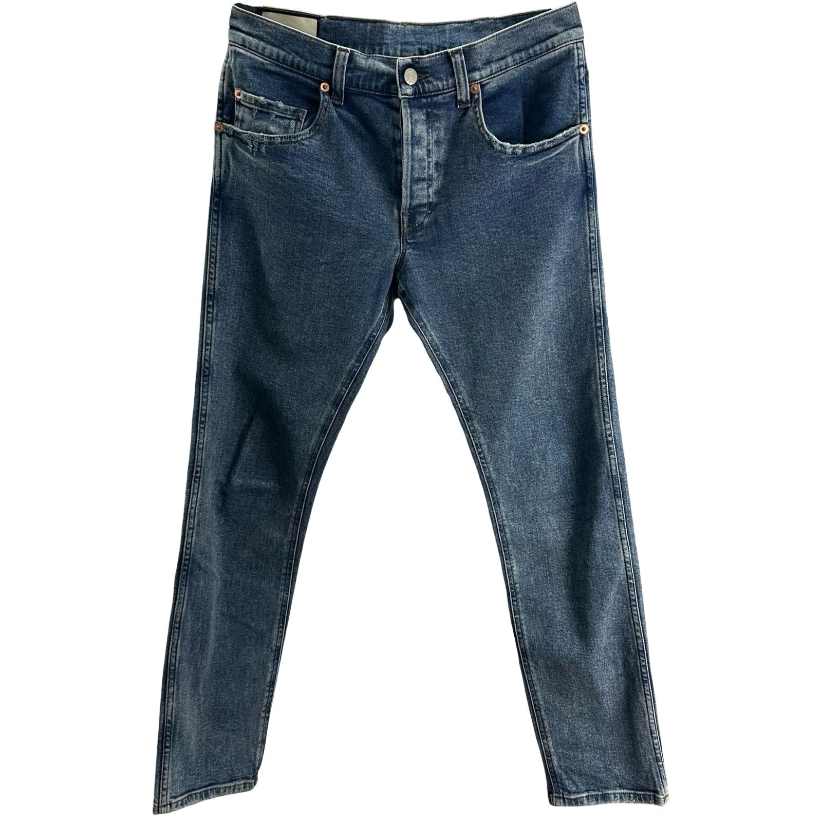 グッチ GUCCI ウォッシュドデニムパンツ 408637 ブルー コットン メンズ デニムパンツ 26,250円