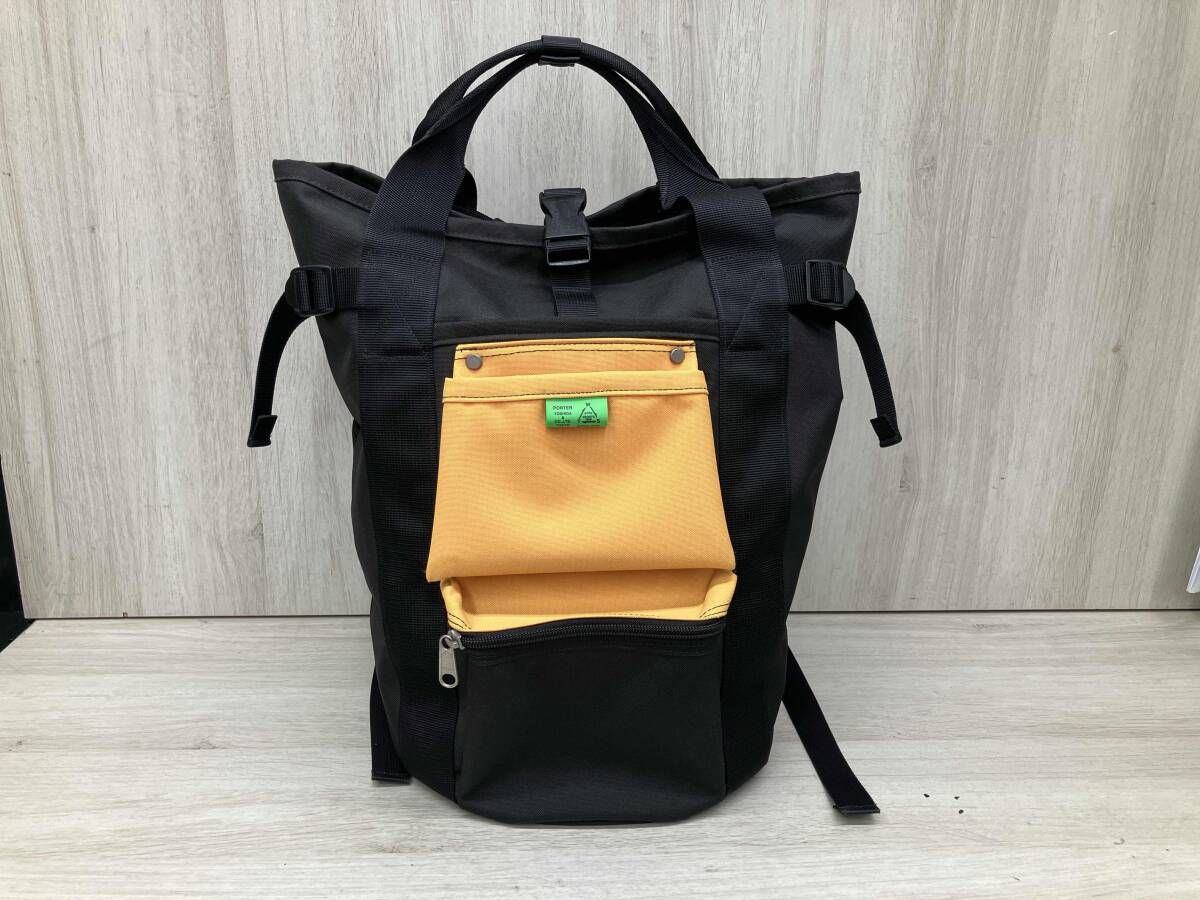 PORTER ポーター UNION ユニオン リュック ブラック × イエロー