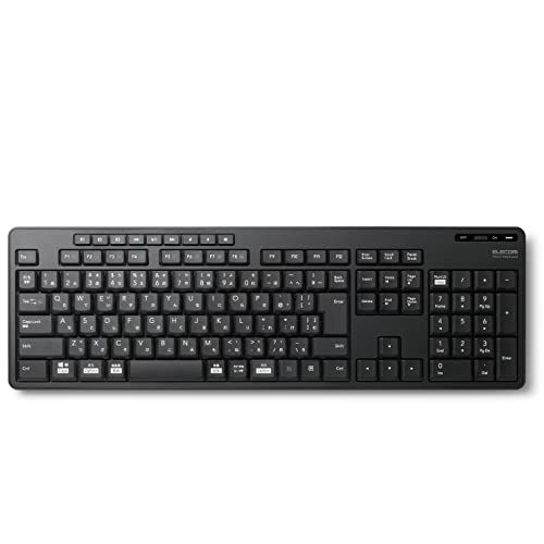 エレコム ワイヤレスキーボード Bluetooth 静音 TK-FFBM03SKBK 最大3台マルチペアリング対応 抗菌 iPad/macbook/Surface/Chromebook テンキー付 ブラックas 0c2dec59