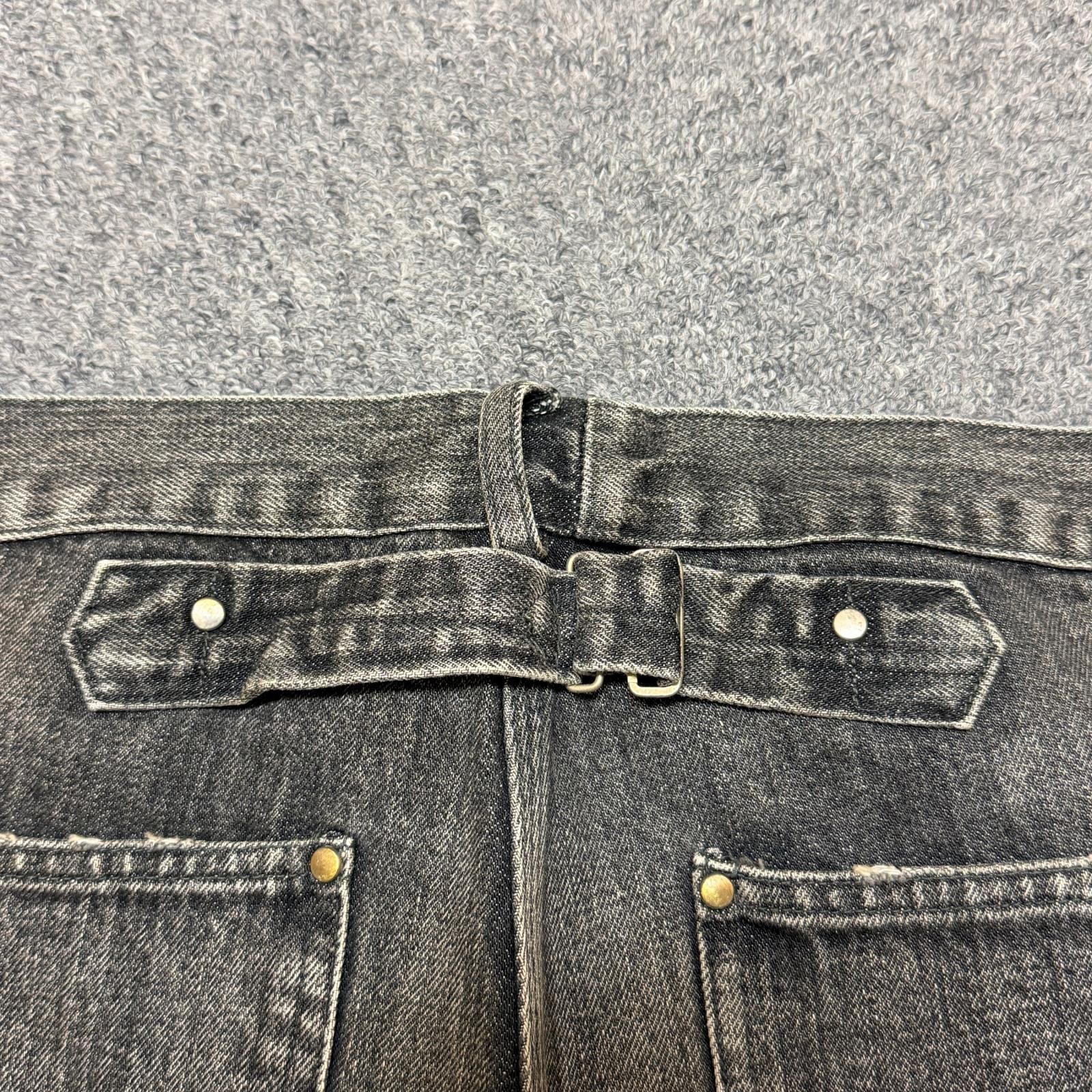 参考上代46300円 未使用 BOWWOW 30S BLACK DENIM PANTS REPAIRED