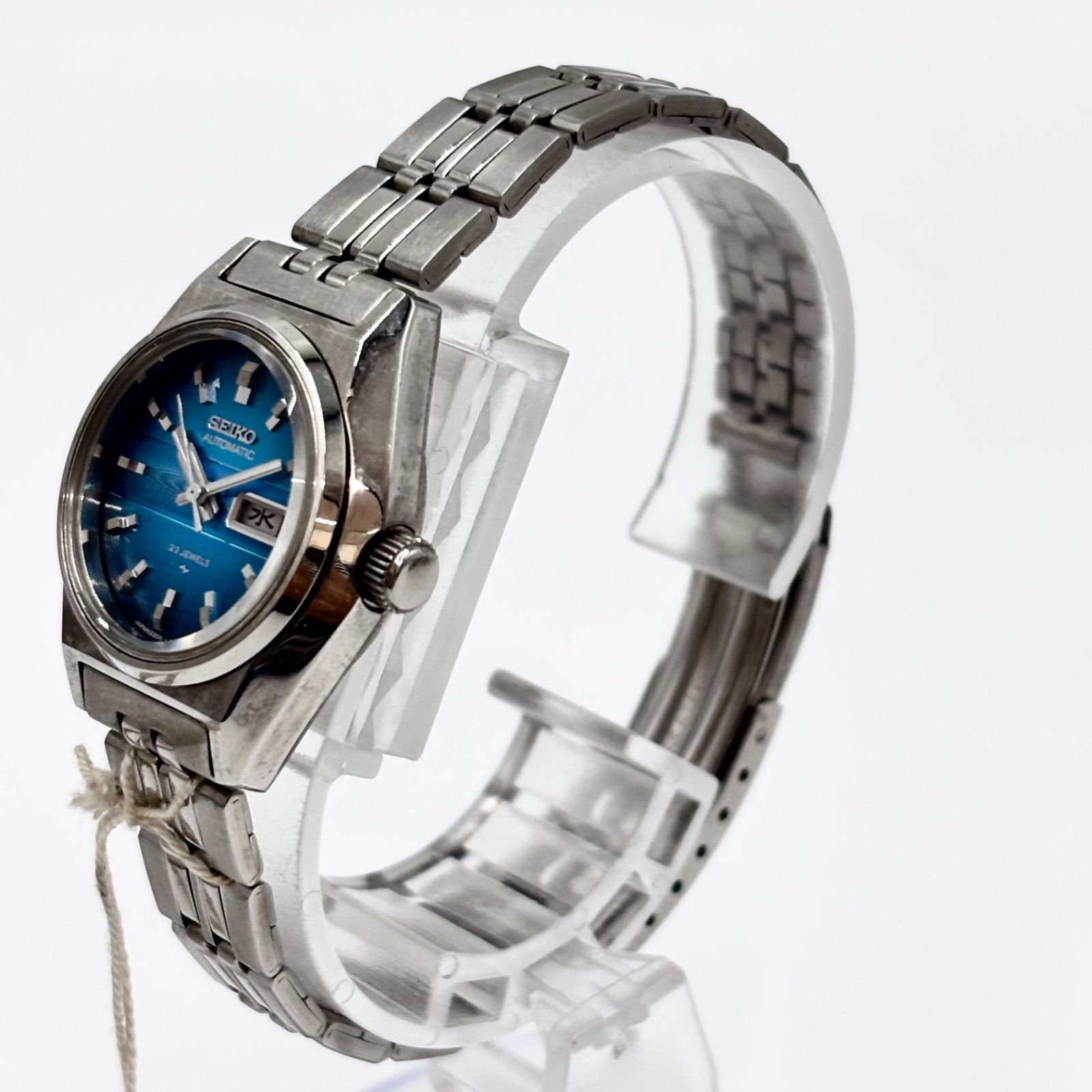 【稼働/デッドストック】SEIKO/セイコー AUTOMATIC/オートマチック ジョイフル 腕時計 自動巻き/AT デイデイト ブルー文字盤 サンレイ仕上げ 23石 Cal.2206 1975年10月製造 japan vintage 【稼働/デッドストック】SEIKO/セイコー AUTOMATIC/オートマチック ジョイフル 腕時計 自動巻き/AT デイデイト ブルー文字盤 サンレイ仕上げ 23石 Cal.2206 1975年10月製造 japan vintage