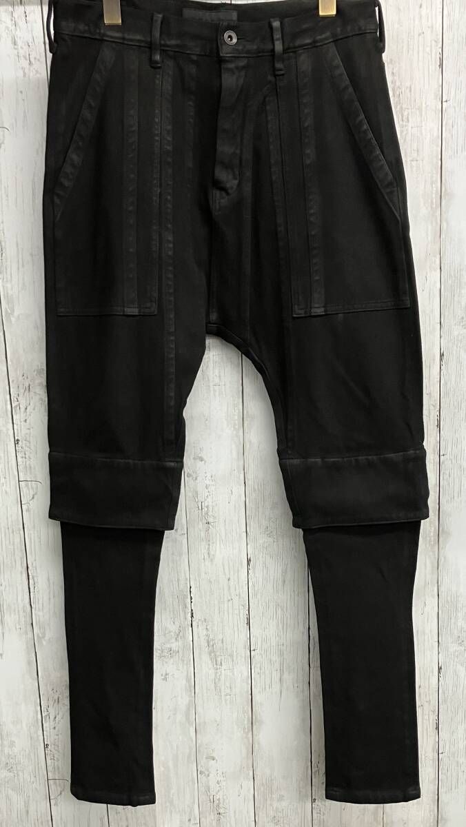 JULIUS デニムパンツ ユリウス 3D sarouel pants ジーンズ ブラック