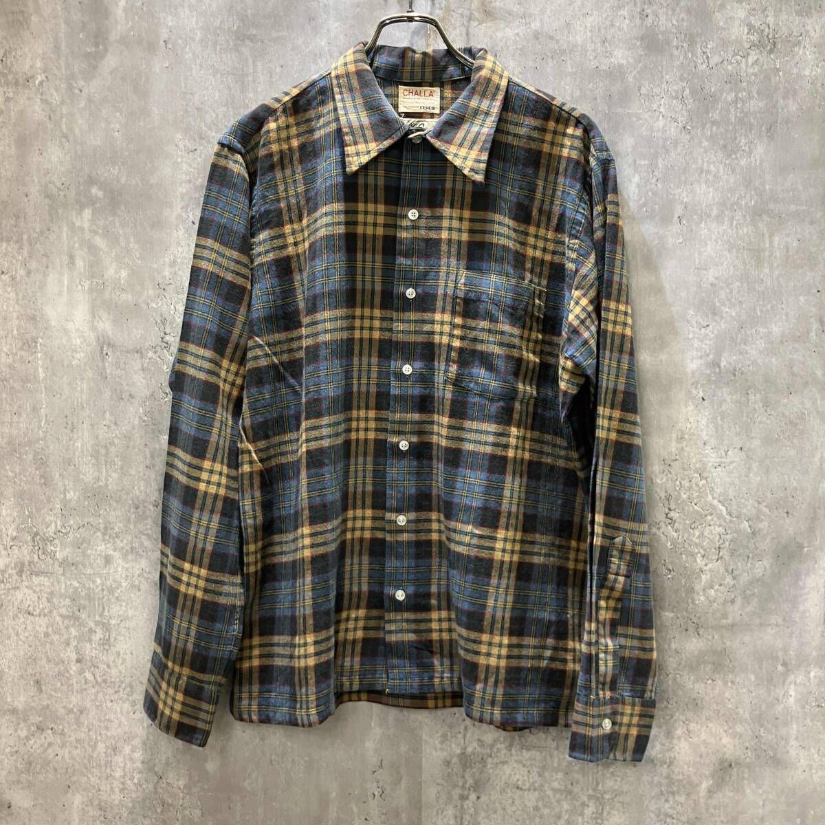 L.L.Bean × challa 長袖シャツ ウールコットン チェック エルエルビーン×チャラ