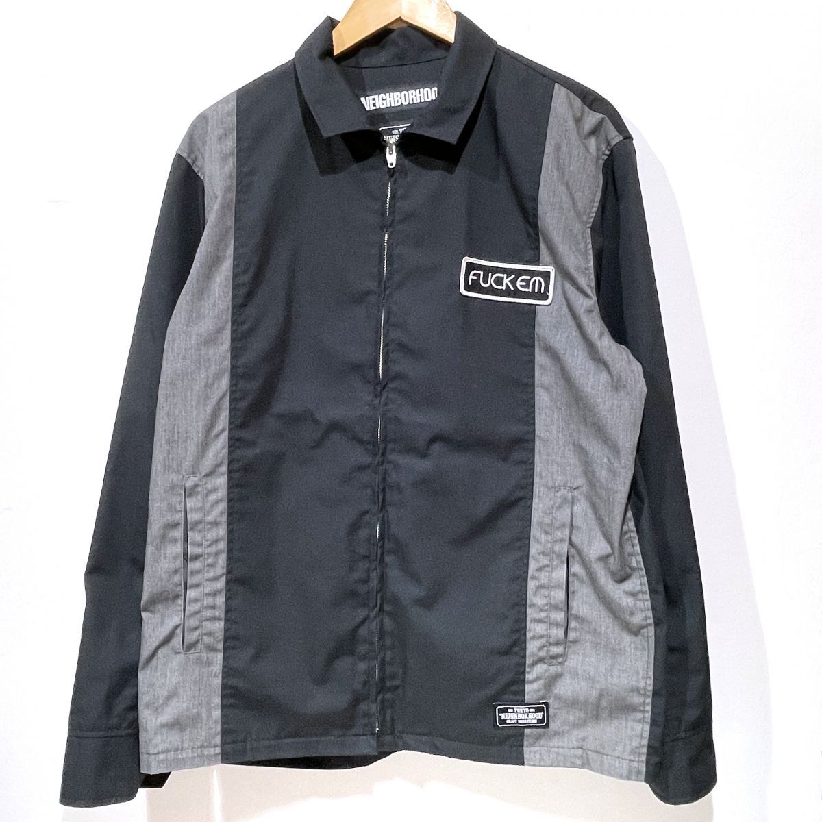 NEIGHBORHOOD ネイバーフッド FUCK EM ロゴワッペン ドリズラー ジャケット アウター サイズL ※中古 【津山店】