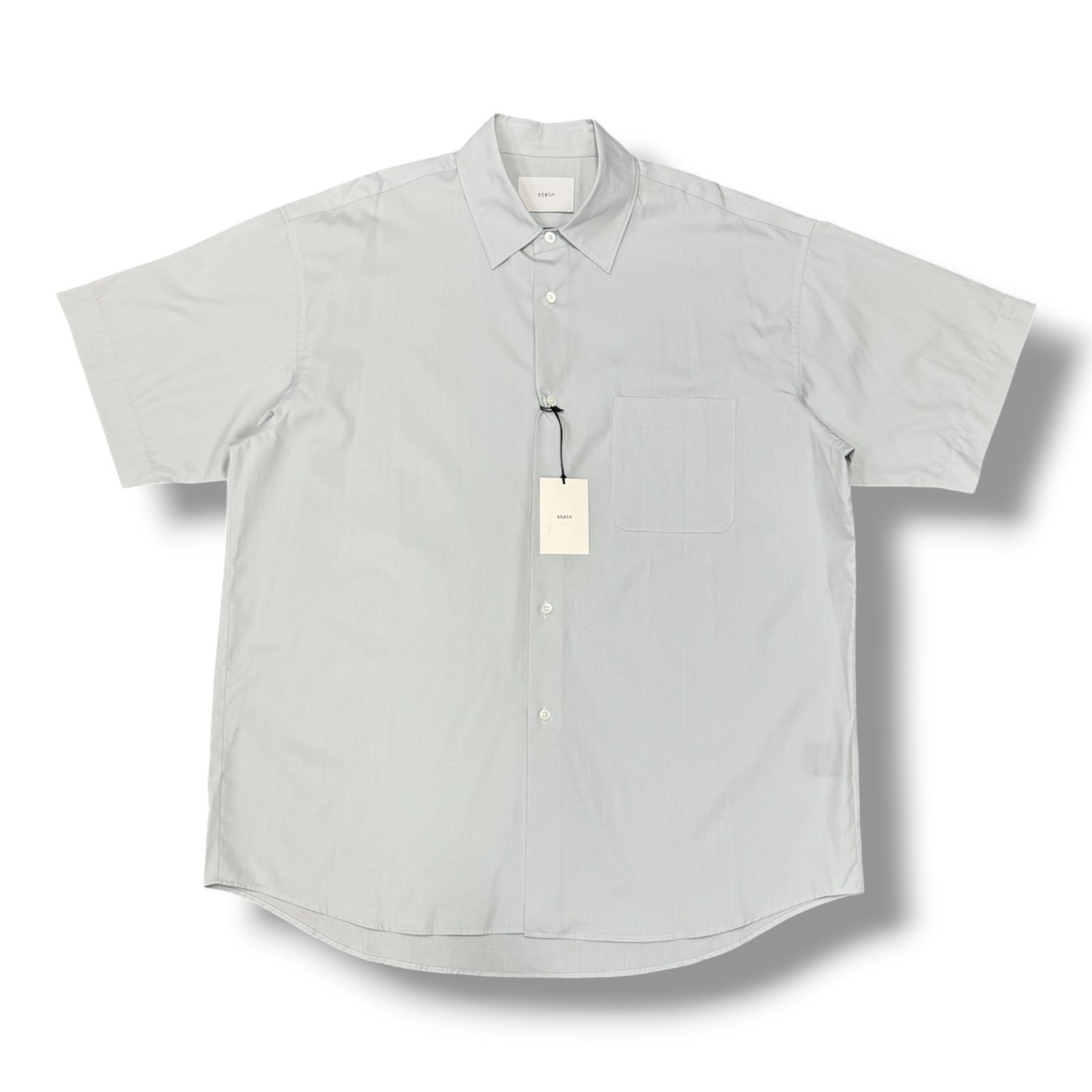 参考上代30,800円 未使用品 stein 24SS OVERSIZED SS SHIRT オーバーサイズ半袖シャツ ユニセックス シュタイン ST.870 グレー M 1919A2