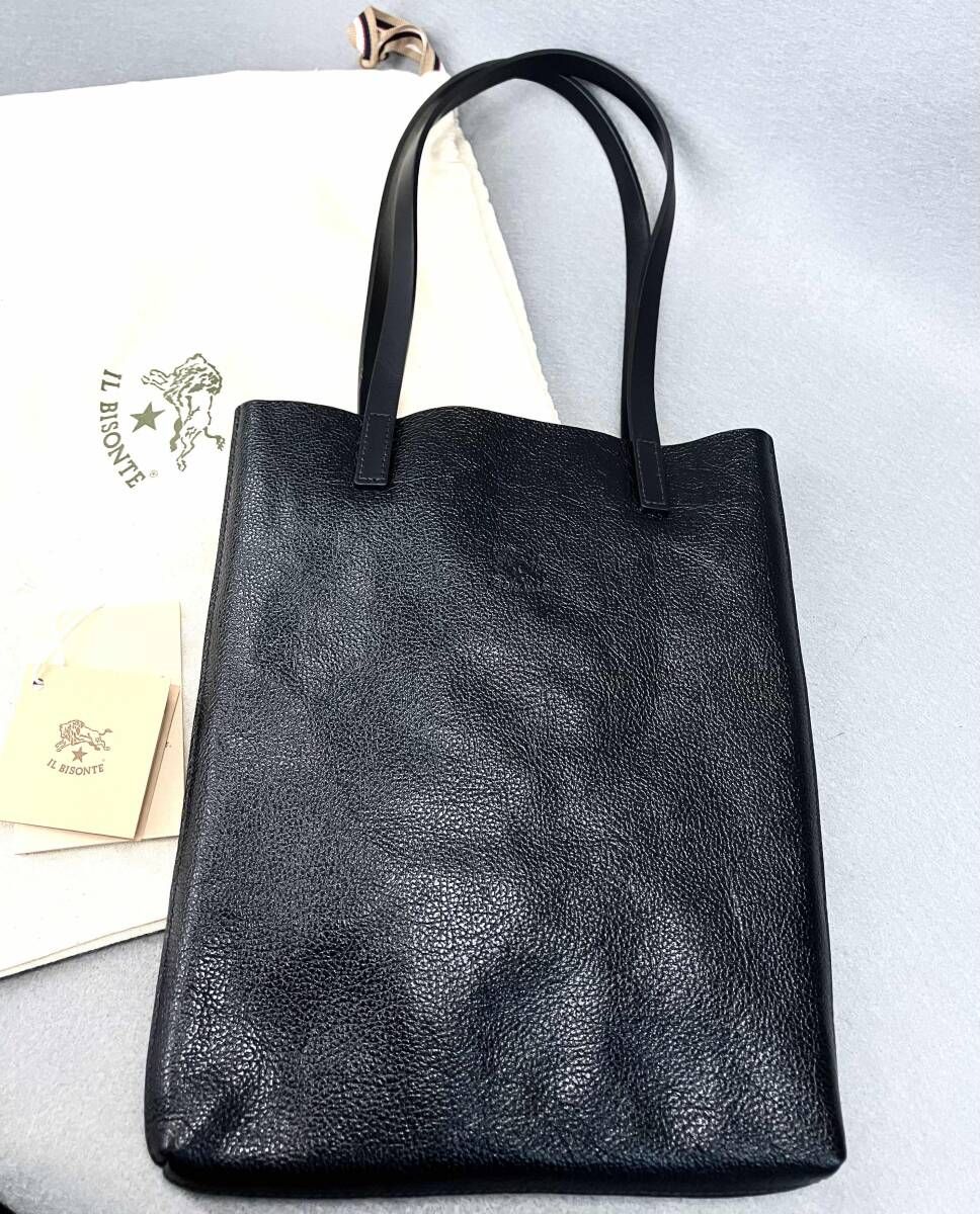 美品】イルビゾンテ il bisonte トートバッグ レザー 黒 ブラック
