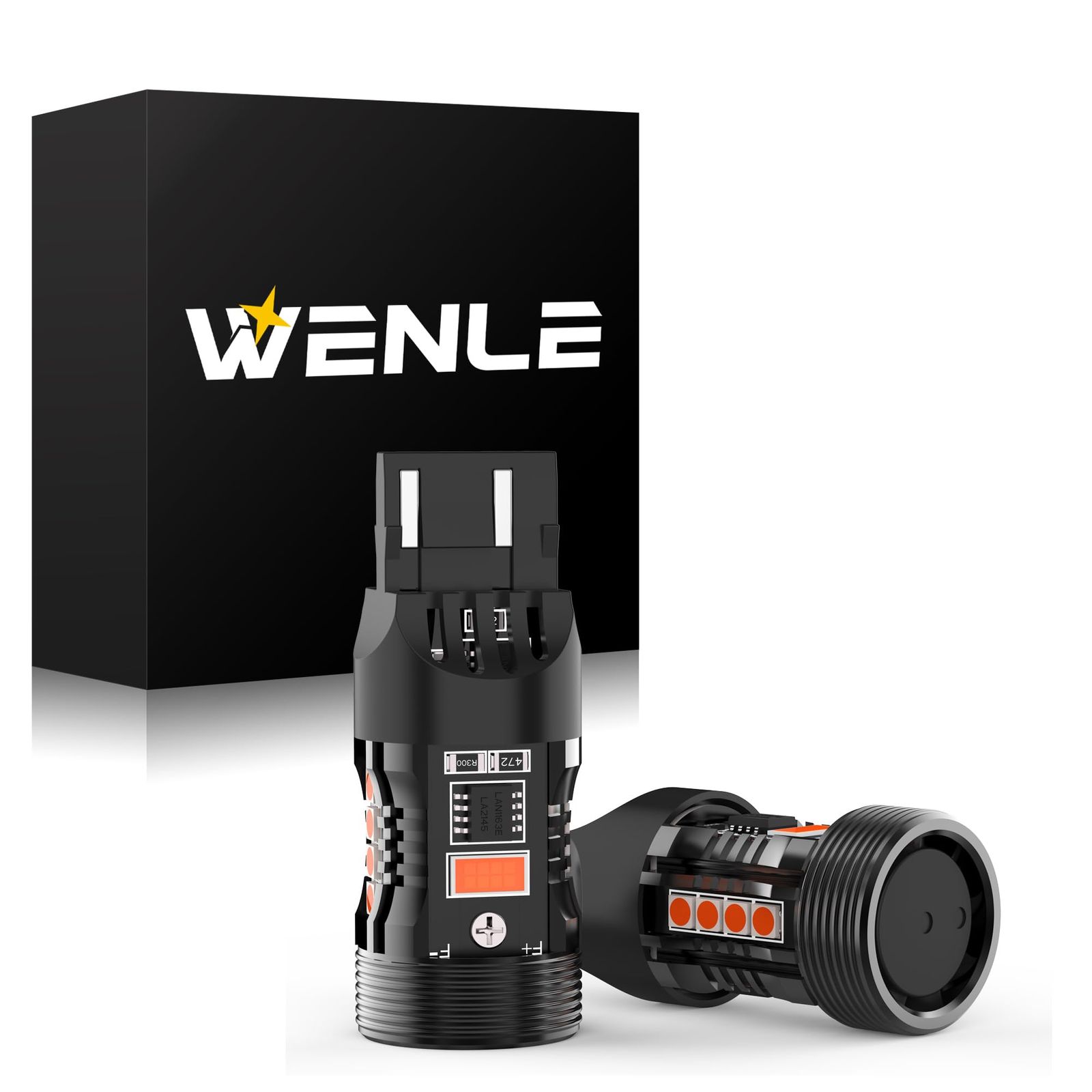 WENLE 警告灯防止 ！スーパーキャンセラー技術 T20 ダブル ledバルブ ブレーキランプ テールランプ ストップランプ 超爆光 DC12V車対応 左右分2本入り