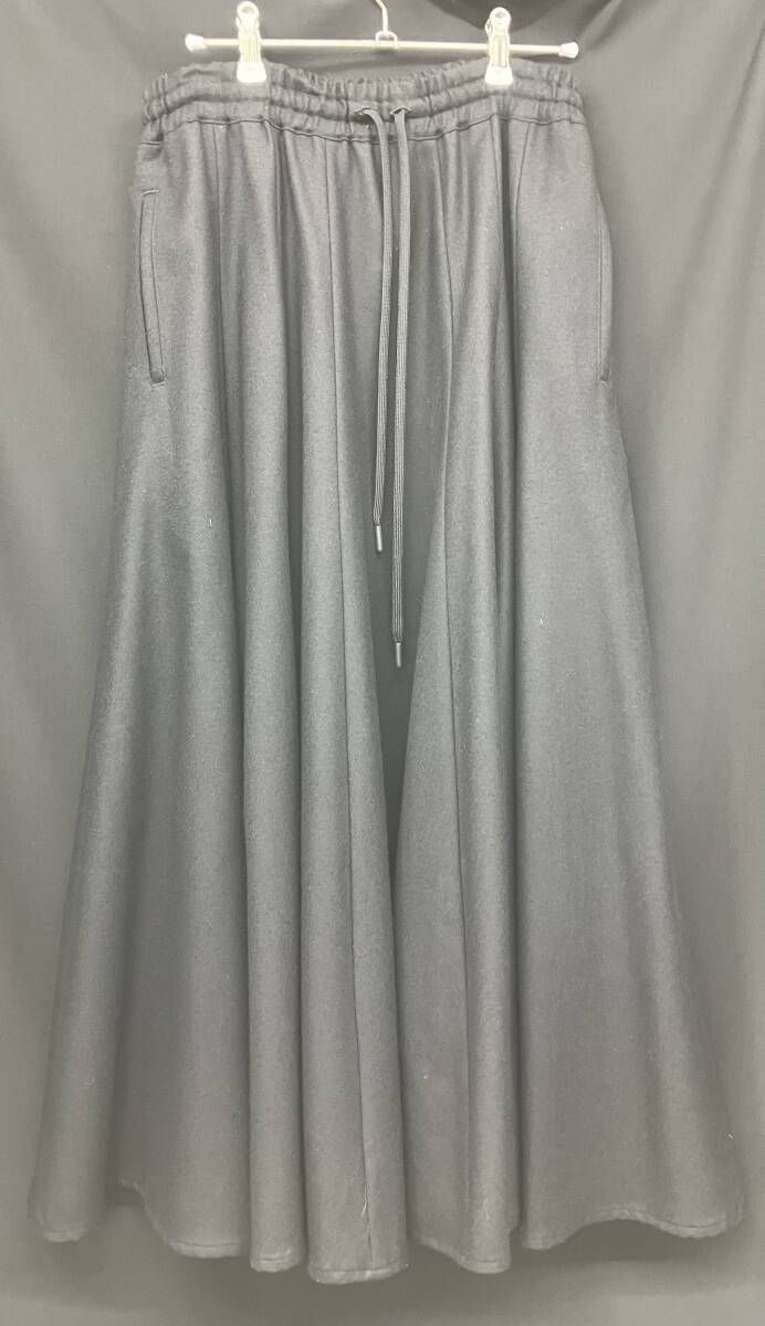 YOHJI YAMAMOTO FEMME REGULATIONスカート SAXONY R-PANELED FLARE SKIRT FB-S51-102サイズ2 ブラック ヨウジヤマモト