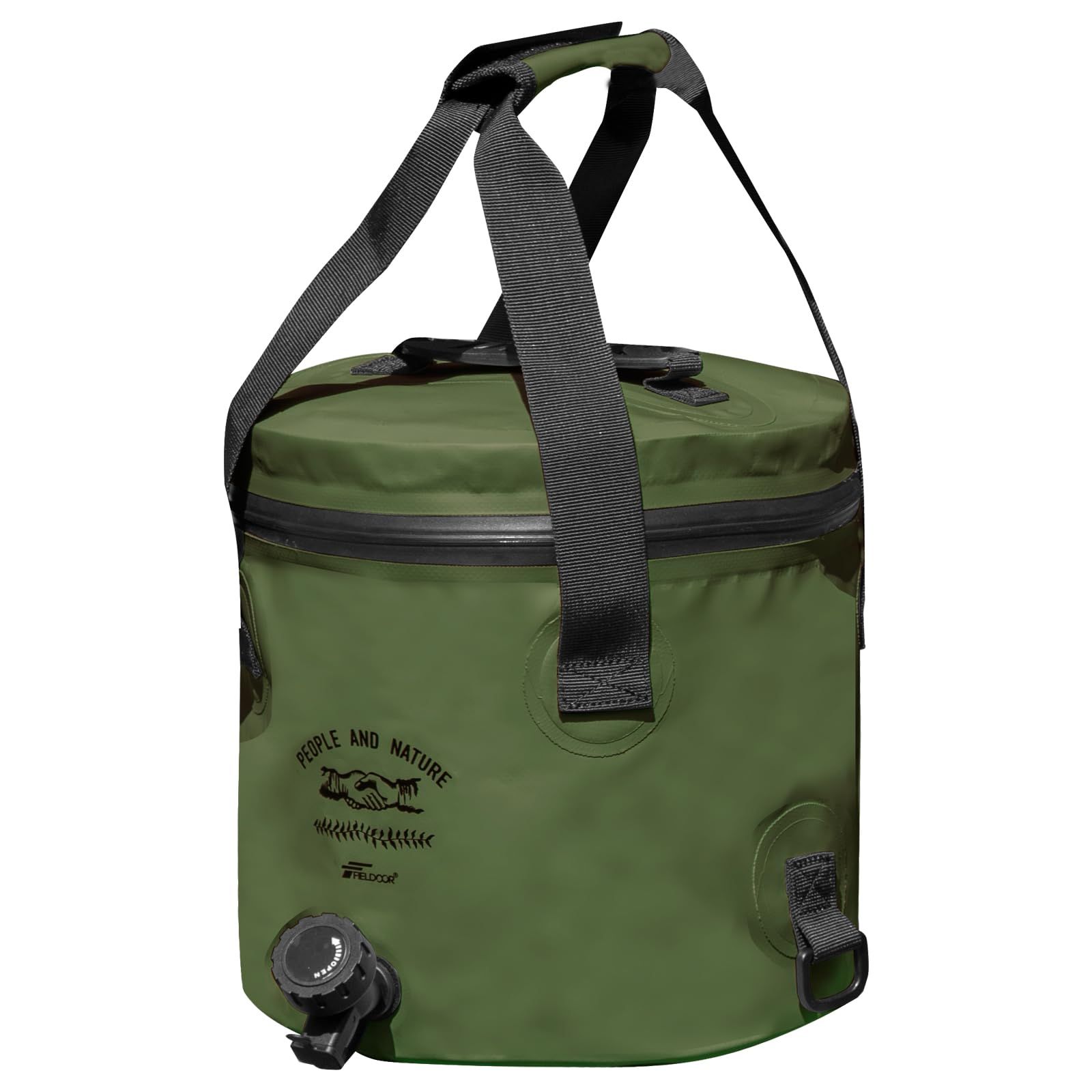 FIELDOOR ウォータージャグ 【10L】 折り畳み ウォータータンク ソフトタイプ コック/蛇口付き フタ付き 水 タンク キャンプ アウトドア 釣り バッカン 防災用品 非常用 地震 給水 ボトル コンパクト収納 水量の調節ができる cd16ccff