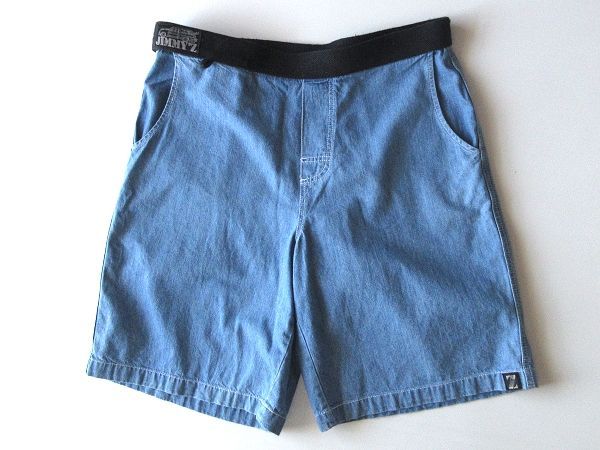 JIMMY'Z ジミーズ EZ-IN-OUT SHORTS ロゴワッペン ライトデニム