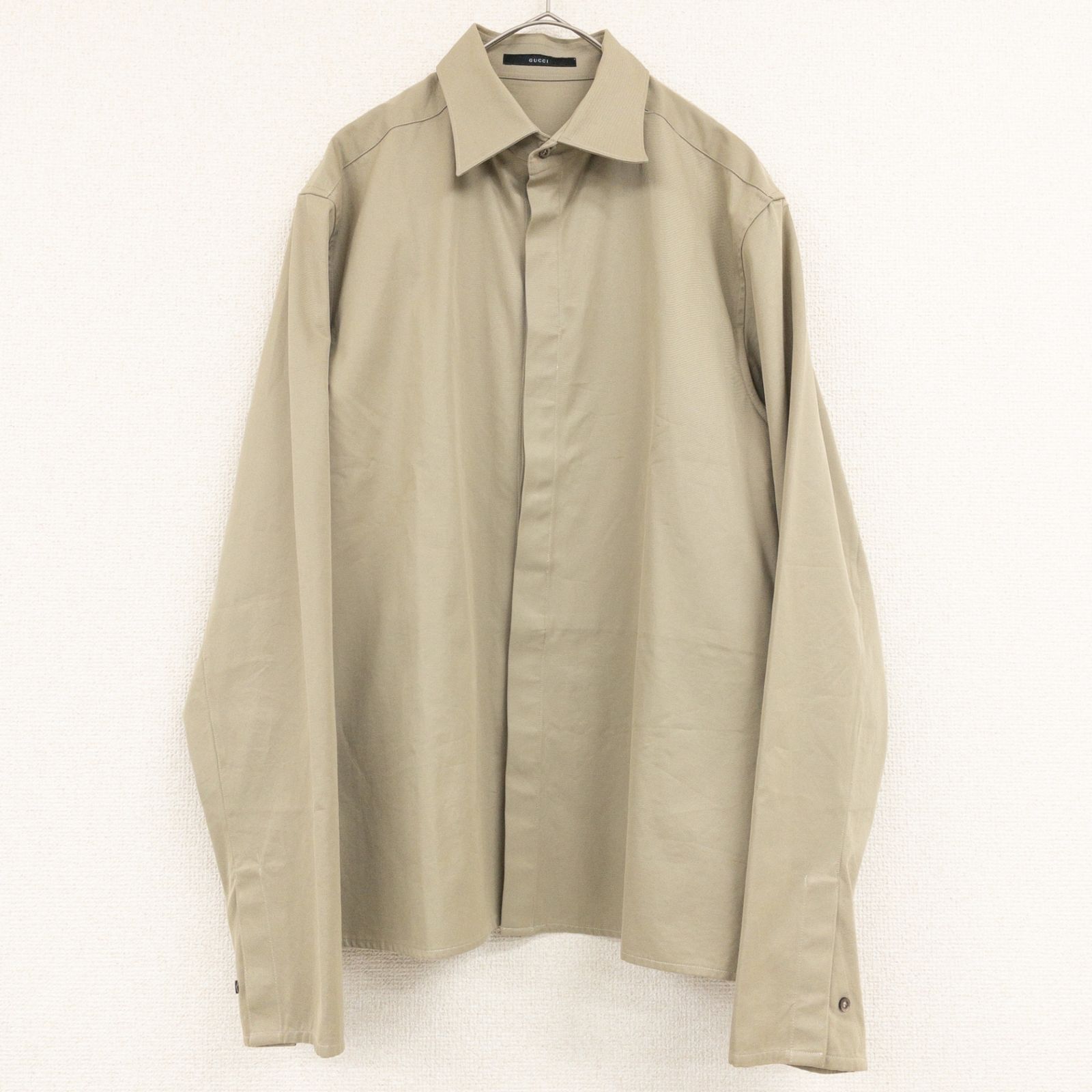 GUCCI グッチ シャツジャケット オーバーサイズ ベージュ コットン