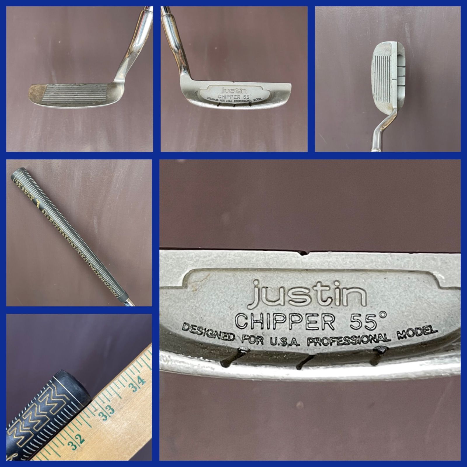 ★33インチ★再入荷★送料込み★57-0905-C06★チッパー★JUSTIN★55度★構えやすくて転がりが計算できるアプローチ専用クラブです★