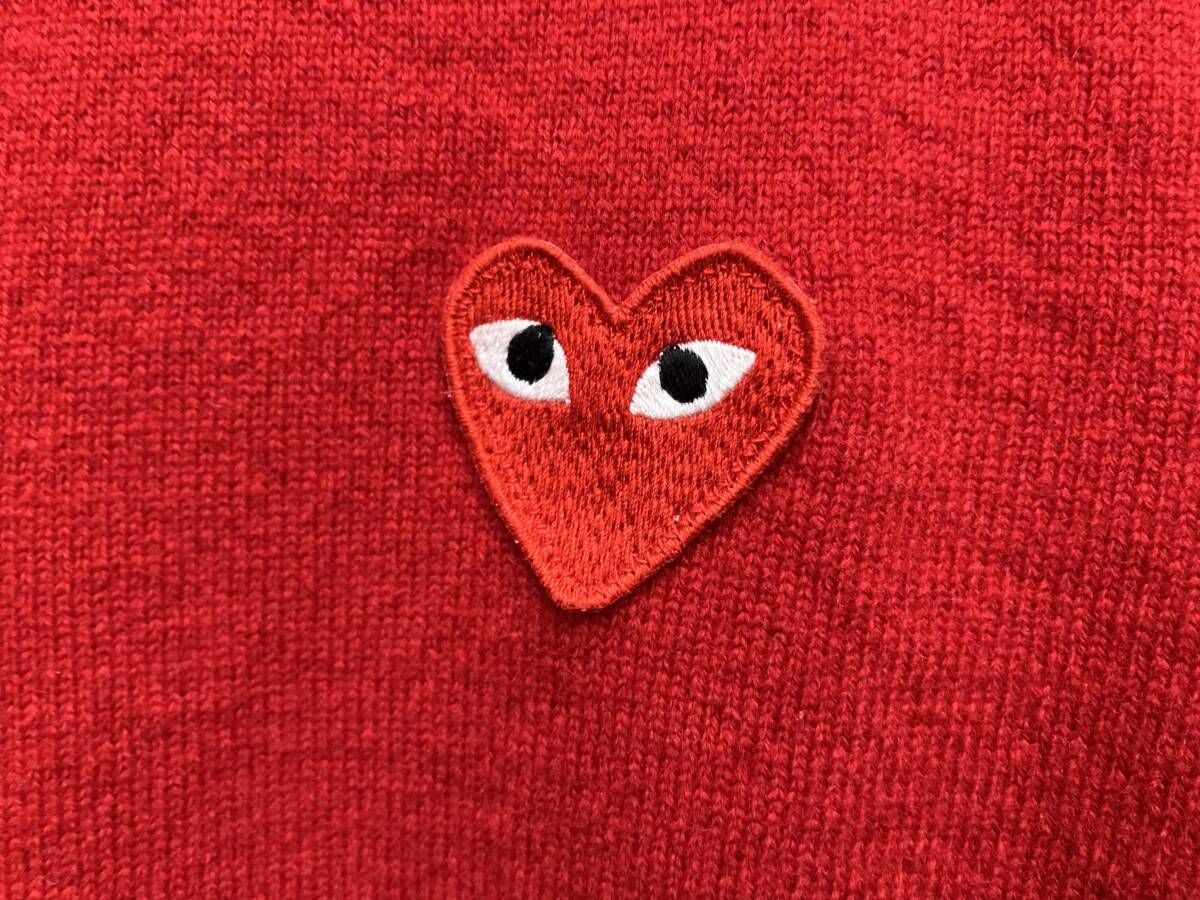 PLAY COMME des GARCONS/カーディガン/ax-n007 ユニセックス ハートワッペンレッド PLAY COMME des GARCONS/カーディガン/ax-n007 ユニセックス ハートワッペンレッド