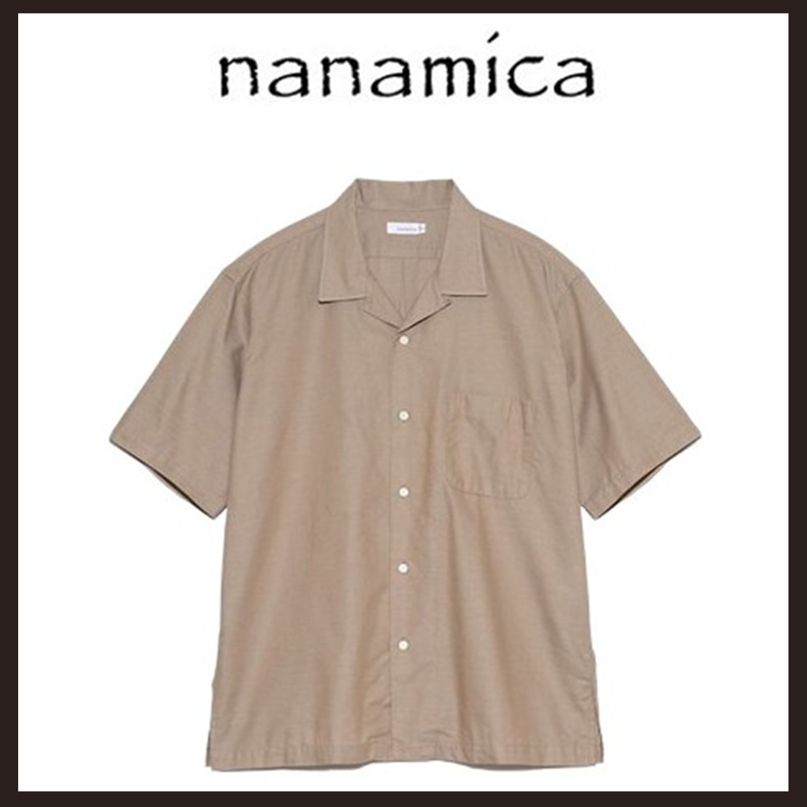 新品未使用　nanamica（ナナミカ）　オープンカラーパナマシャツ　XS　ベージュ