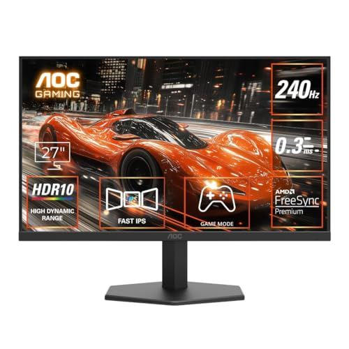 ☆新品☆AOC ゲーミングモニター 27G11ZE2/11, 27インチ, フルHD/1920x1080@240Hz, 応答速度0.3ms(MPRT), Fast IPS, HDMI2.0 x 1/ DP1.4x1,ブルーライト低減, フリッ 3e02c5e8