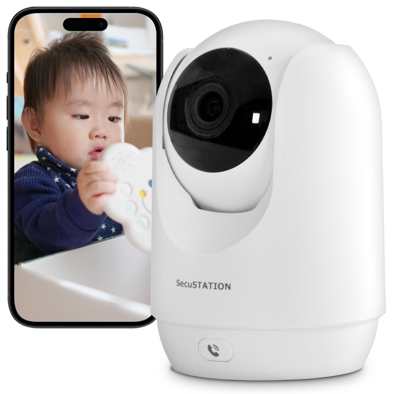☆新品☆SecuSTATION 国内メーカー カメまるD 500万画素 見守り ペットカメラ 双方向音声 夜間撮影 5GHz Wi-Fi6 防犯カメラ ベビーカメラ クラウド録画 屋内 ワイヤレス 自動追跡 動作検知 スマホ対応 Alexa対 f68e234a