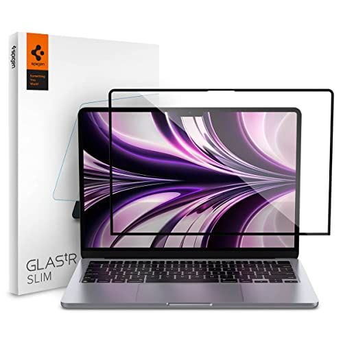 Spigen MacBook Air 13インチ 保護フィルム M5/M4/M3/M2 (2026/2025/2024/2023) 強化ガラス 9H硬度 フルカバー クリア 1枚入 AGL05504 (クリスタル・クリア)ｍａ