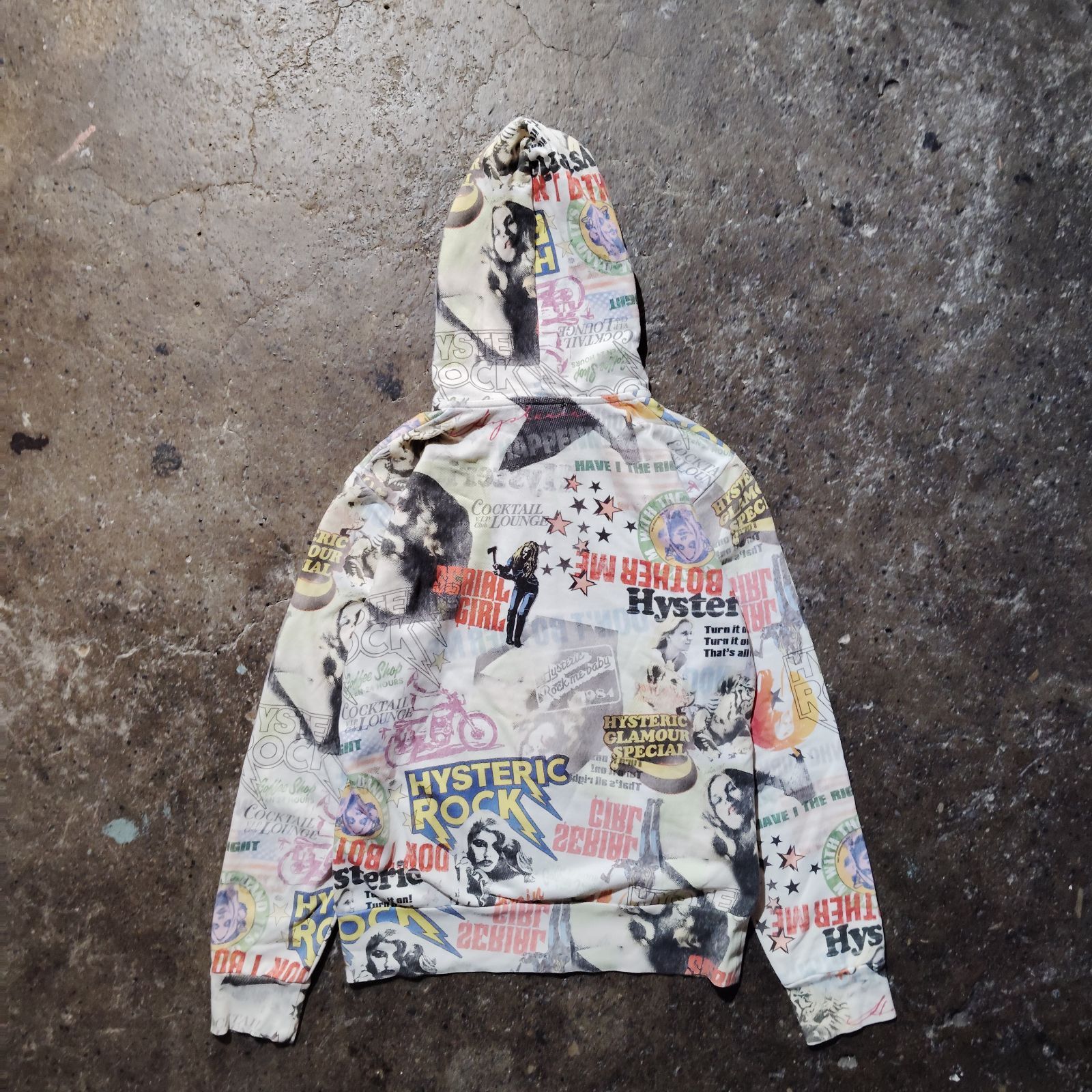 HYSTERIC GLAMOUR 14aw SCRATCH FEVER 総柄ジップパーカー ギタージップ ヒステリックグラマー 2014aw HYSTERIC GLAMOUR 14aw SCRATCH FEVER 総柄ジップパーカー ギタージップ ヒステリックグラマー 2014aw