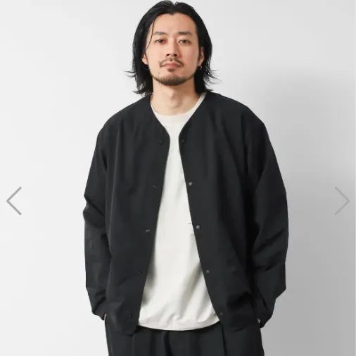 新品　26年春夏 NANGA ナンガ　ドットエア® コンフィ カーディガン　黒　DotAir®　通気性　吸汗速乾　超軽量　ノーカラーカーディガン　ゴープコア　イケオジ