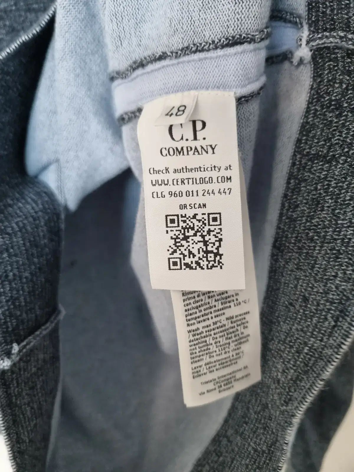 C.P. COMPANY シーピーカンパニー LINE バイカラー ラウンドニット 48サイズ
