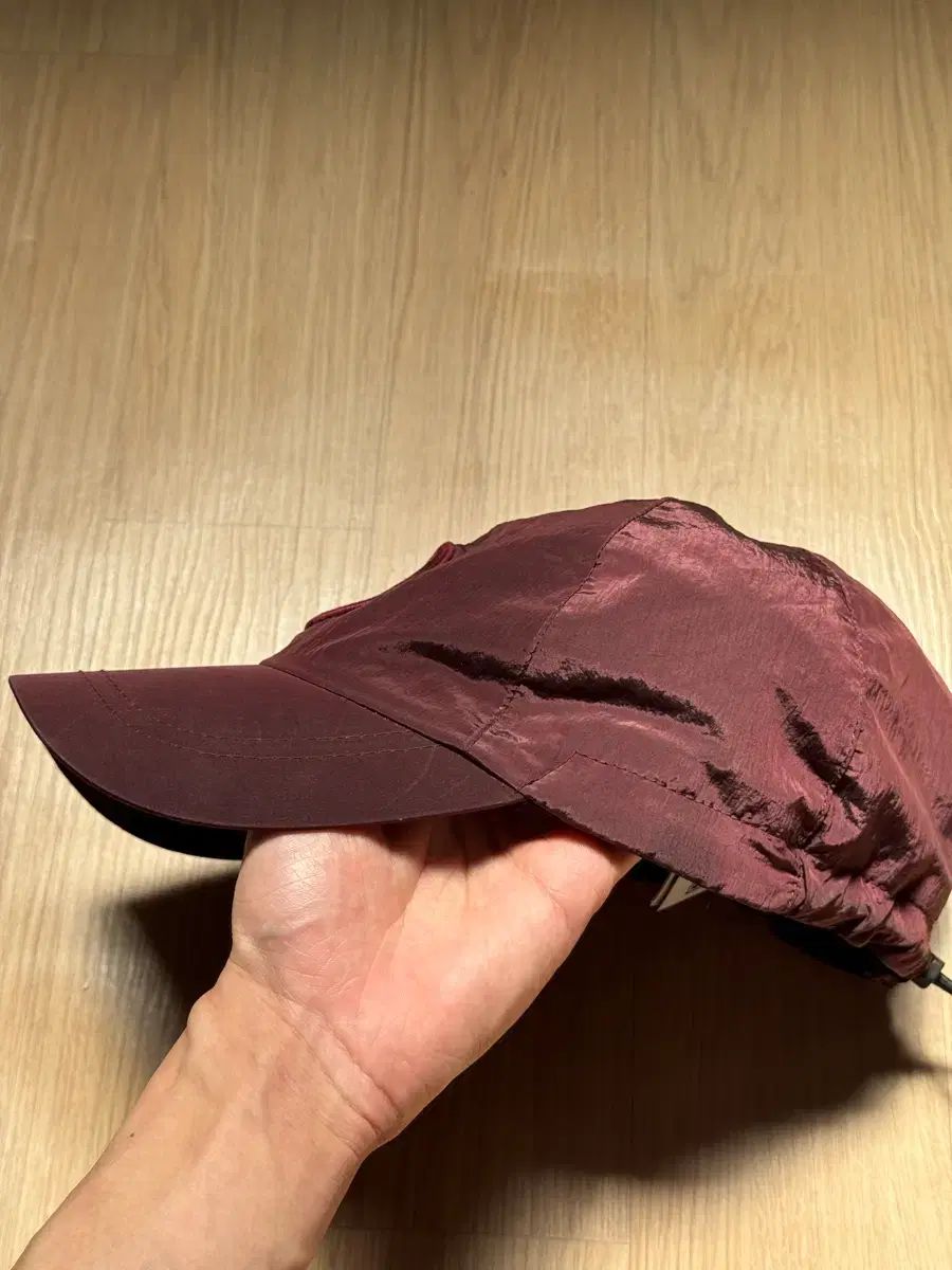 STONE ISLAND ストーンアイランド バーガンディ ナイロン メタル 帽子 ベースボールキャップ