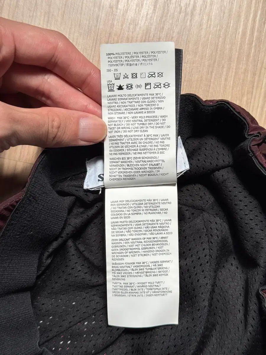 STONE ISLAND ストーンアイランド バーガンディ ナイロン メタル 帽子 ベースボールキャップ
