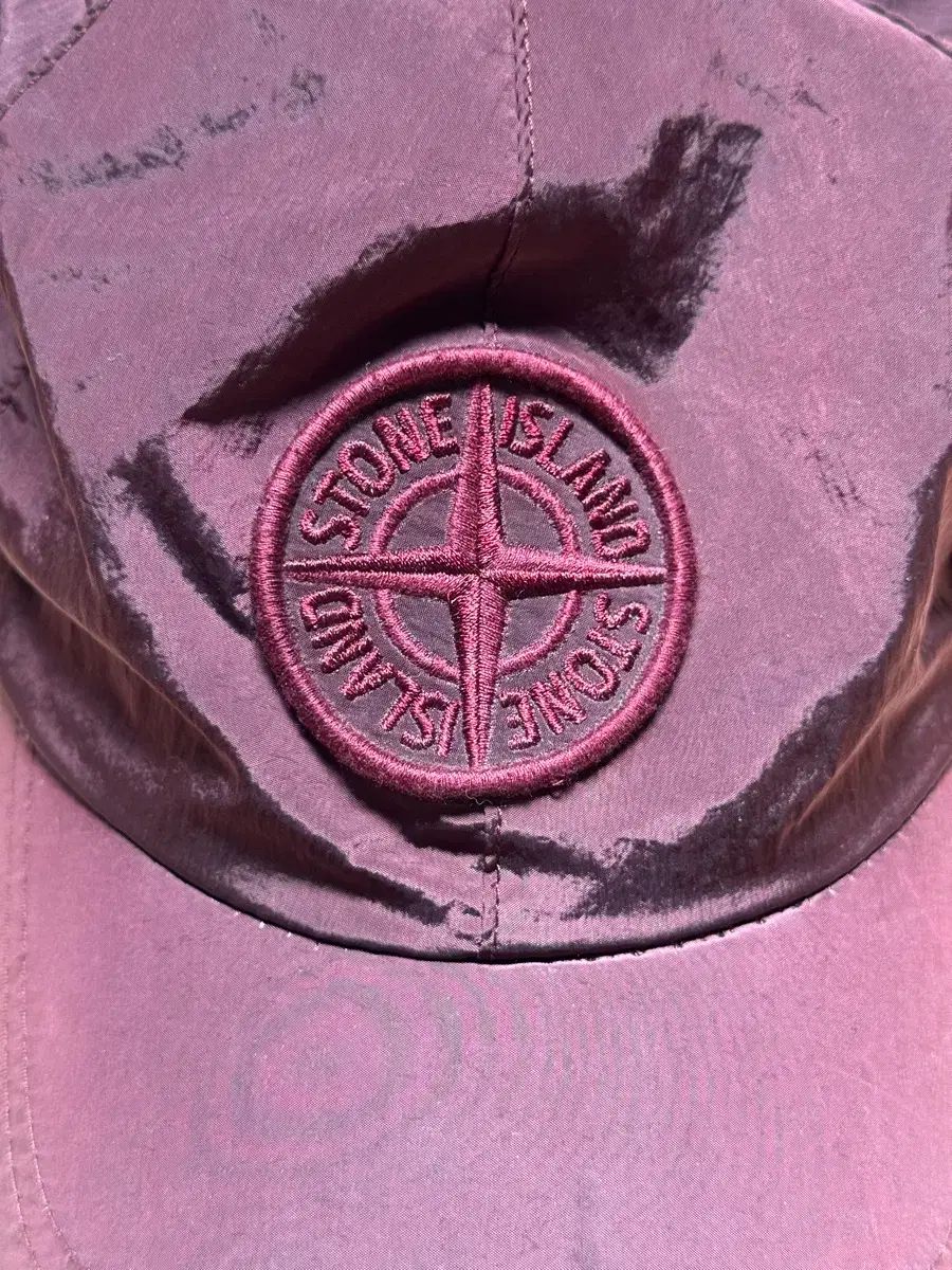 STONE ISLAND ストーンアイランド バーガンディ ナイロン メタル 帽子 ベースボールキャップ