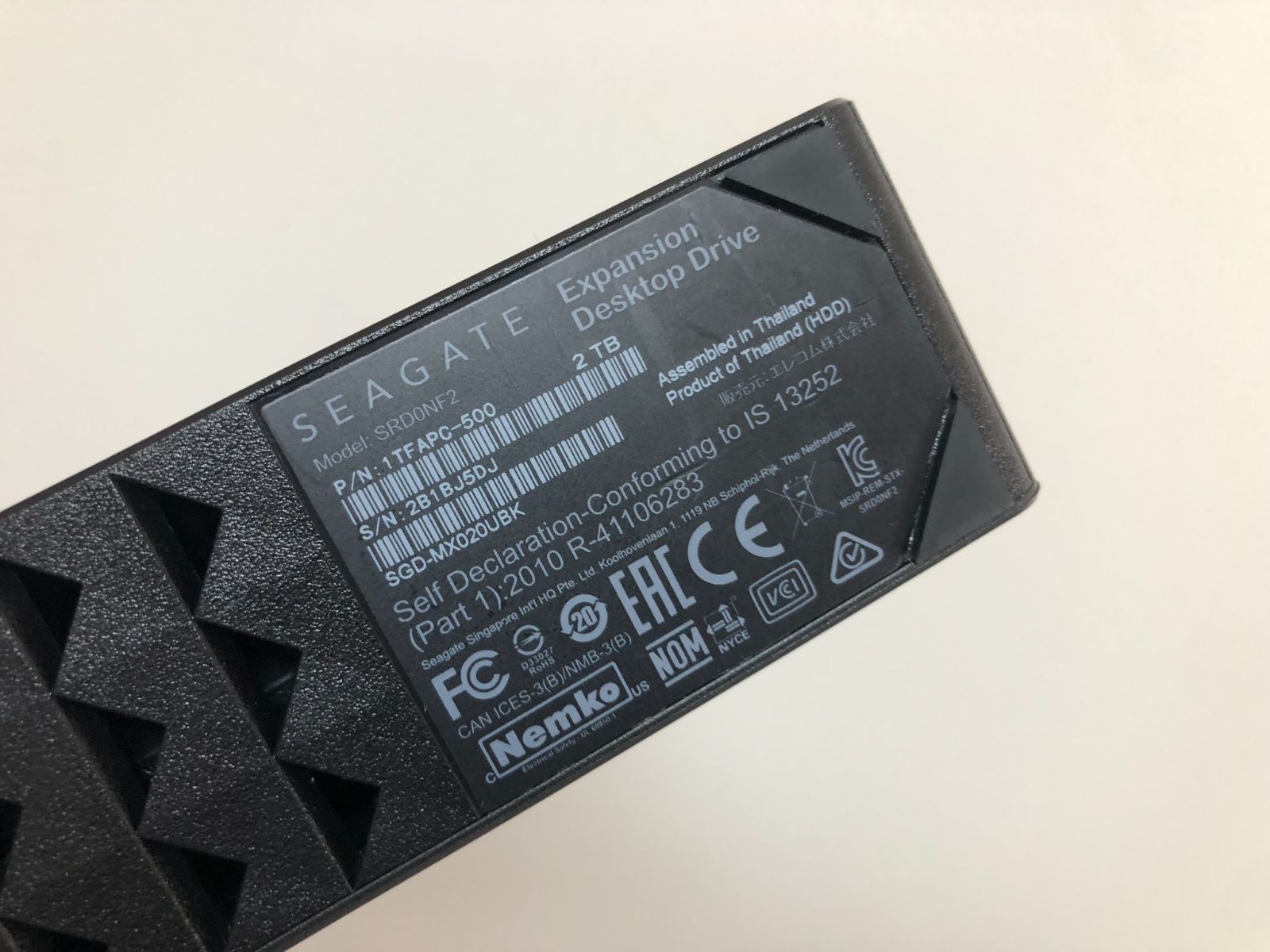 SEAGATE 2TB 外付けHDD SGD-MX020UBK ハードディスク 2TB SGD-MX020UBK