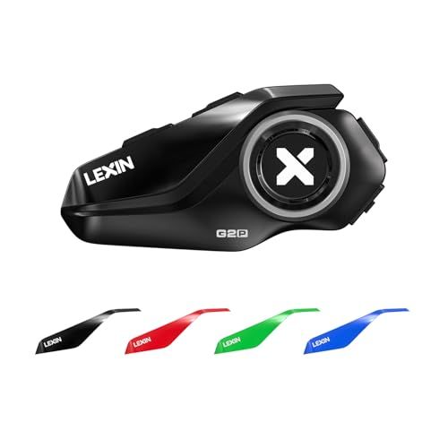 LEXIN G2P バイク インカム Bluetooth5.1 最大6台接続 1000m通話 バイク用インカム FMラジオ DSP/CVCノイズ低減 800mAh長時間バッテリー IP67防水 交換カバー付き 40mm スピーカー 技適認証 39a9678f