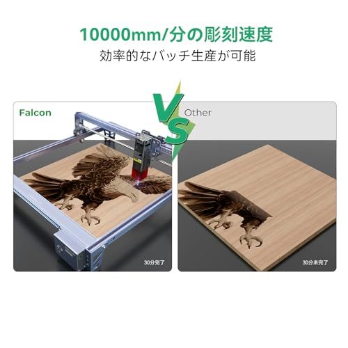 Creality Falcon 10W レーザー彫刻機 初心者向け 72Wレーザー加工機、0.06mm高精度 400mm×415mm作業領域 木材、金属、アクリル、ガラス、皮革用のレーザー彫刻機およびカッター機 レーザークラス2so bbeb0c10 Creality Falcon 10W レーザー彫刻機 初心者向け 72Wレーザー加工機、0.06mm高精度 400mm×415mm作業領域 木材、金属、アクリル、ガラス、皮革用のレーザー彫刻機およびカッター機 レーザークラス2so bbeb0c10