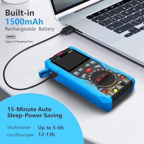 SK210 デジタルオシロスコープマルチメーター、50Mspサンプリング、12MHz帯域幅、6000カウントTrue RMS、6cm（2.4インチ）カラーディスプレイ、波形ジェネレーター、自動/手動範囲、過負荷保護so 7275e0fc