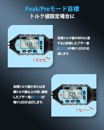 GOYOJO デジタルトルクレンチ 高精度 トルクレンチ 耐久性 3モード・4単位 多用途 1/4インチドライブ、記録999 件 自動車 オートバイ 自転車 家電製品 DIY 日本語説明書付き 測定範囲0.9~30Nm(1/4)so 0528bdcb GOYOJO デジタルトルクレンチ 高精度 トルクレンチ 耐久性 3モード・4単位 多用途 1/4インチドライブ、記録999 件 自動車 オートバイ 自転車 家電製品 DIY 日本語説明書付き 測定範囲0.9~30Nm(1/4)so 0528bdcb
