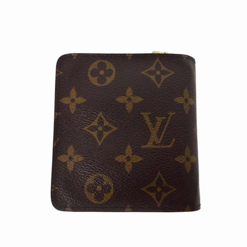 ルイヴィトン LOUIS VUITTON 2006 モノグラム コンパクトジップ 二つ折り財布 ウォレット ブラウン 茶 M61667
