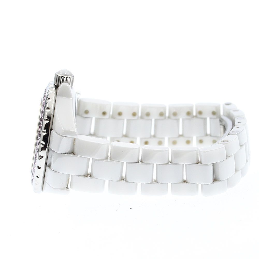 シャネル CHANEL H1181 J12 ピンクサファイアベゼル クォーツ レディース _944373 シャネル CHANEL J12 ピンクサファイア H1181 ホワイト ホワイト