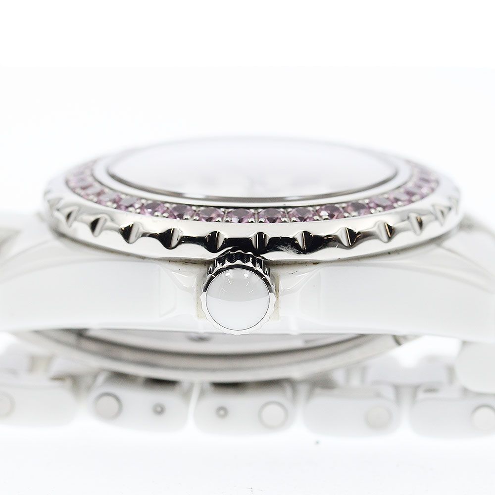 シャネル CHANEL H1181 J12 ピンクサファイアベゼル クォーツ レディース 良品 _903320 シャネル CHANEL H1181 J12 ピンクサファイアベゼル クォーツ