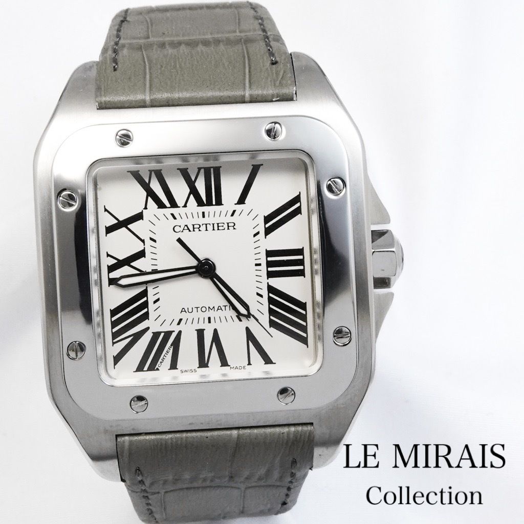 【仕上済】カルティエ サントス100 LM メンズ 腕時計 CARTIER 時計